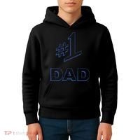 #1 Dad Number One Logo Kids Hoodie thumb 4