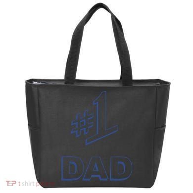 #1 Dad Number One Logo Tote Bag