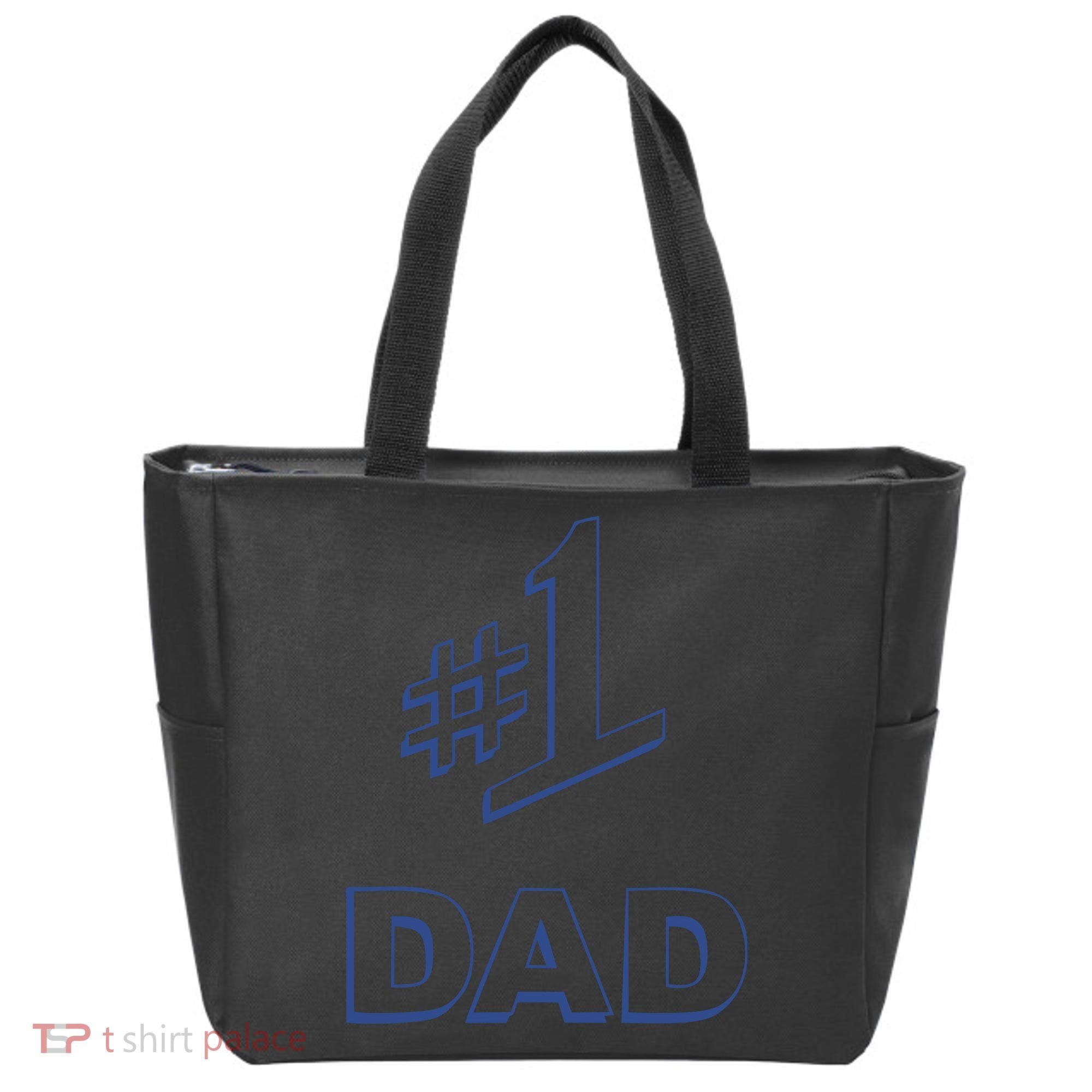 #1 Dad Number One Logo Tote Bag