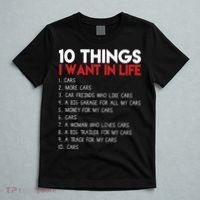 10 Things I Want In life Cars And More Cars T-Shirt thumb 5