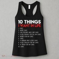 10 Things I Want In life Cars And More Cars Women's Tank Top thumb 3