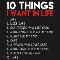 10 Things I Want In life Cars And More Cars Women's Tank Top thumb 5