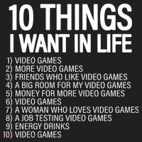 10 Things I Want In Life Funny Gamer Tumbler thumb 3