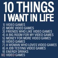 10 Things I Want In Life Funny Gamer T-Shirt thumb 7