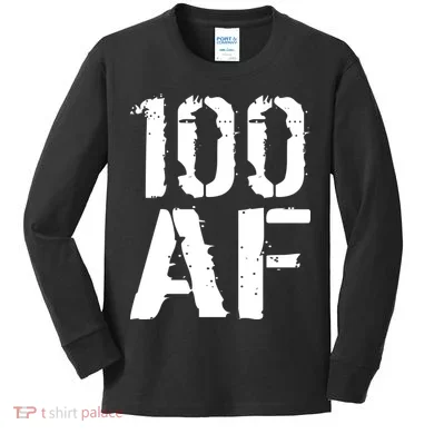 100 AF 100th Birthday Kids Long Sleeve Shirt