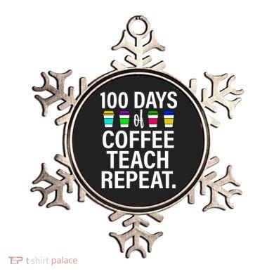 100 Days Of Coffee Teaching Repeat School Ornament