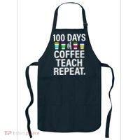 100 Days Of Coffee Teaching Repeat School Apron thumb 0