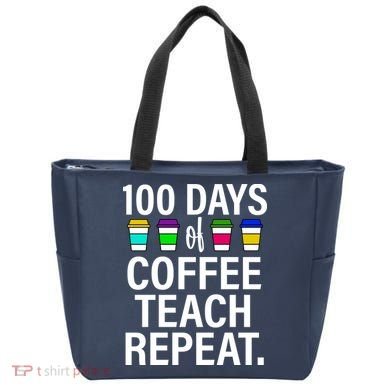 100 Days Of Coffee Teaching Repeat School Tote Bag