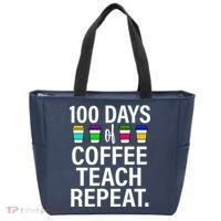 100 Days Of Coffee Teaching Repeat School Tote Bag thumb 0