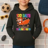 100 Days Of Driving My Teacher Nuts Kids Hoodie thumb 2