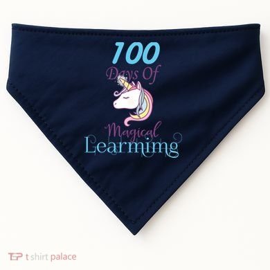100 Days Of Magical Learning USA-Made Doggie Bandana