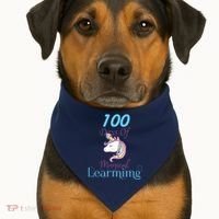 100 Days Of Magical Learning USA-Made Doggie Bandana thumb 1