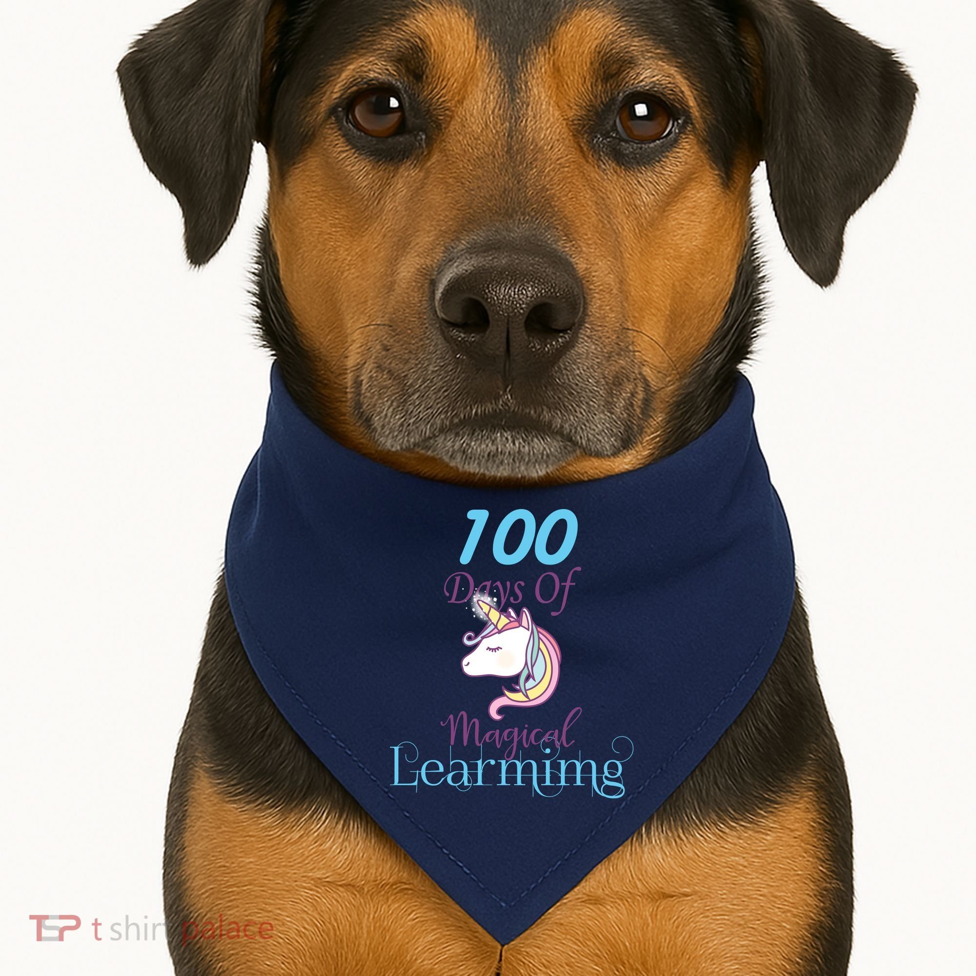 100 Days Of Magical Learning USA-Made Doggie Bandana