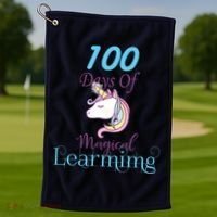 100 Days Of Magical Learning Golf Towel thumb 1