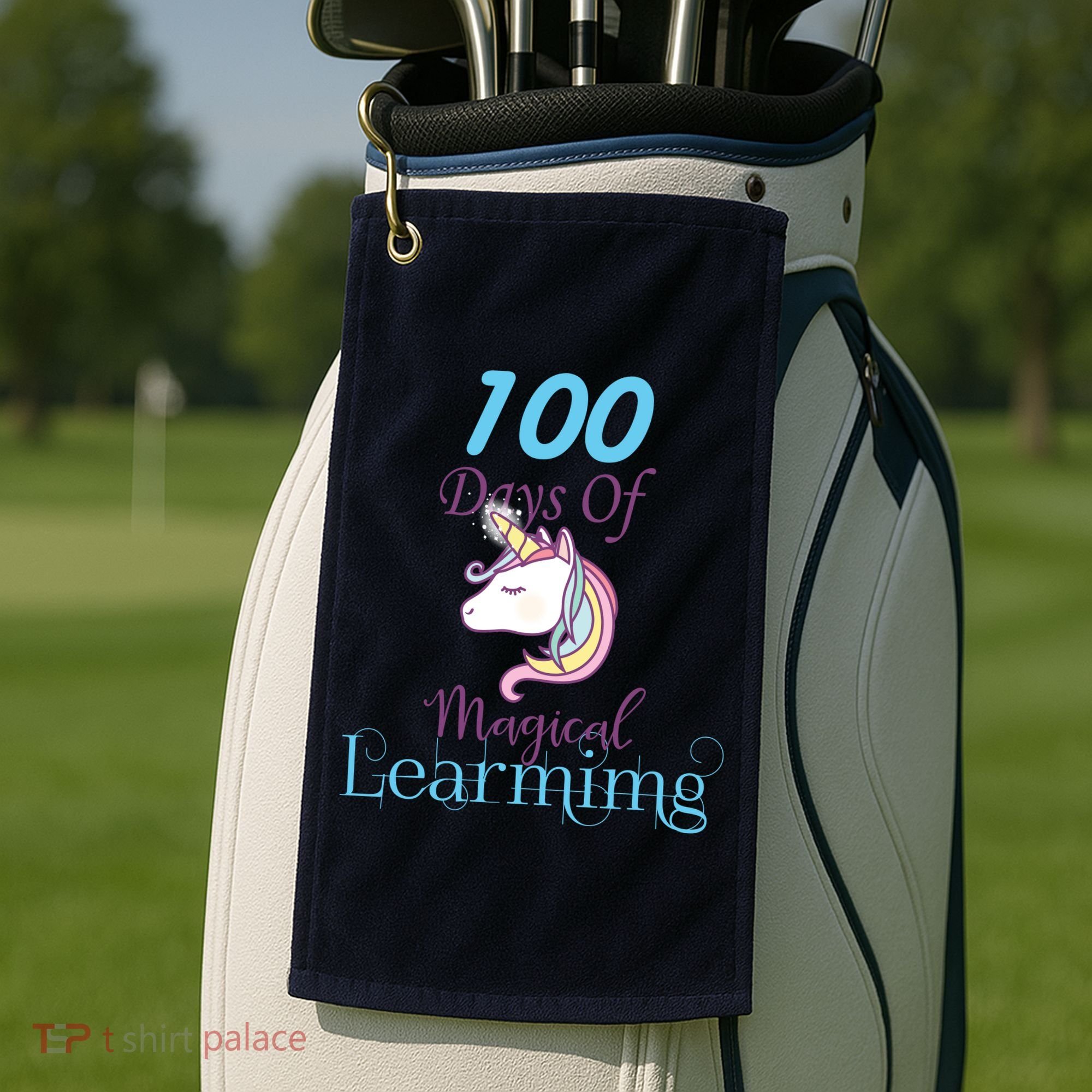 100 Days Of Magical Learning Golf Towel