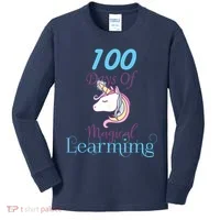 100 Days Of Magical Learning Kids Long Sleeve Shirt thumb 0