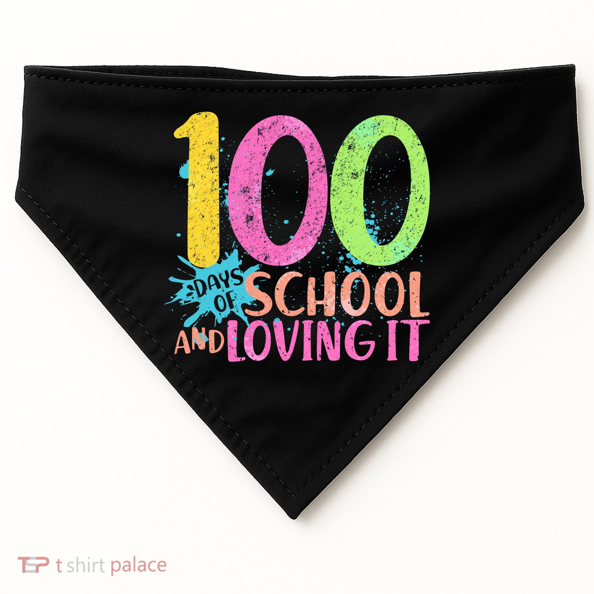 100 Days Of School And Loving It USA-Made Doggie Bandana