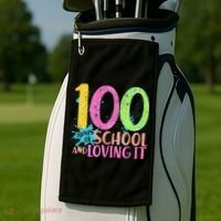 100 Days Of School And Loving It Golf Towel thumb 2