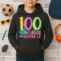 100 Days Of School And Loving It Kids Hoodie thumb 2