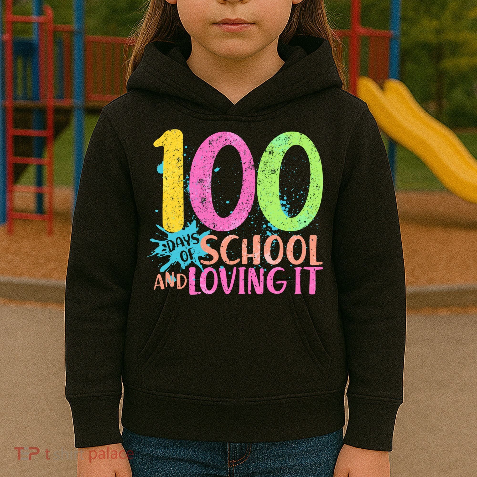 100 Days Of School And Loving It Kids Hoodie