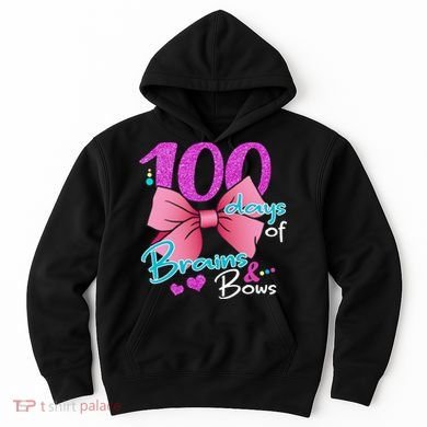 100 Days Of School Brains and Bows Hoodie