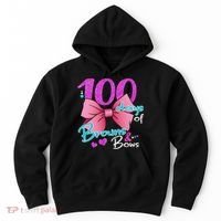 100 Days Of School Brains and Bows Hoodie thumb 0