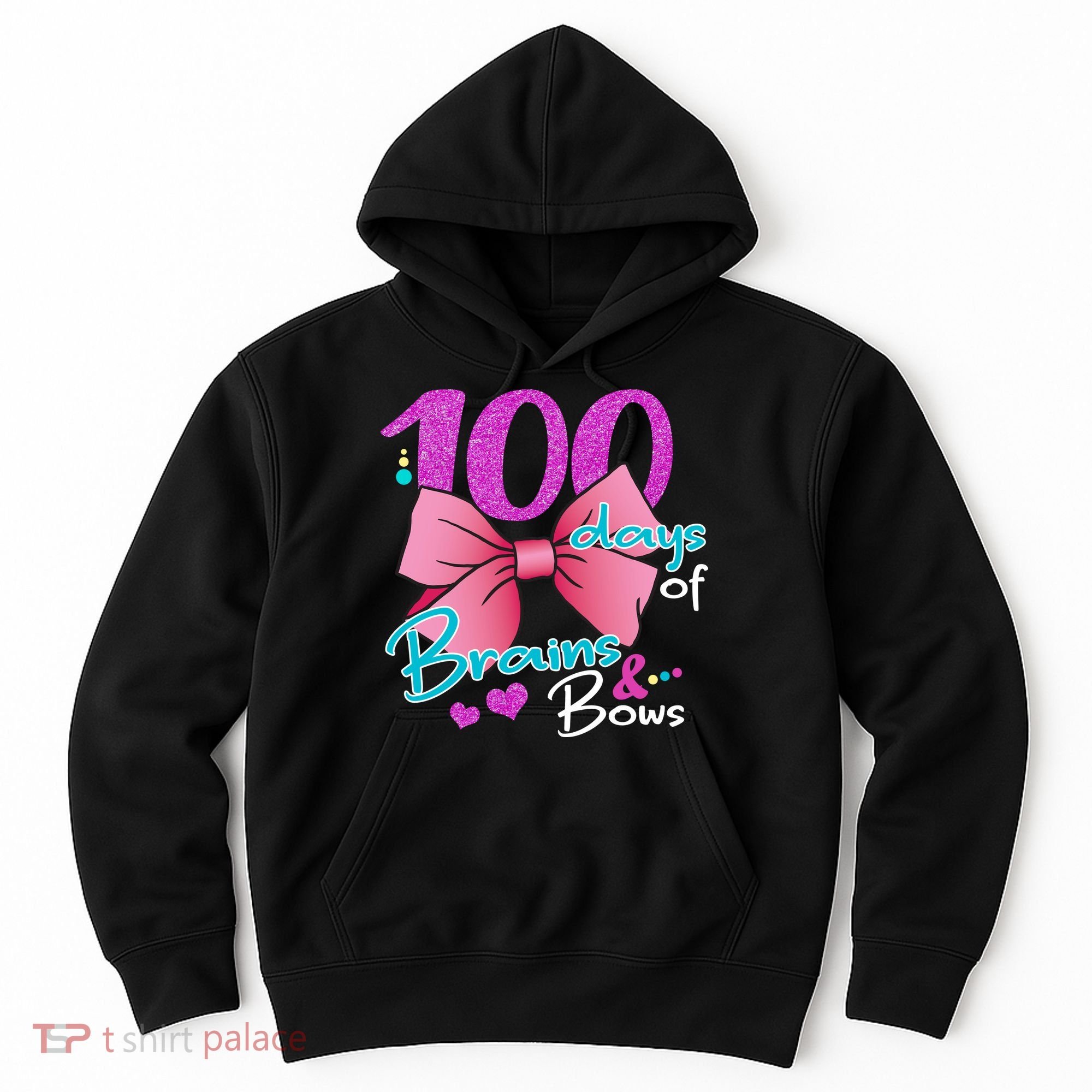 100 Days Of School Brains and Bows Hoodie