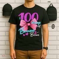 100 Days Of School Brains and Bows T-Shirt thumb 6