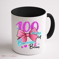 100 Days Of School Brains and Bows Coffee Mug thumb 1