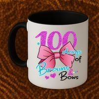 100 Days Of School Brains and Bows Coffee Mug thumb 2