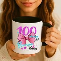 100 Days Of School Brains and Bows Coffee Mug thumb 3