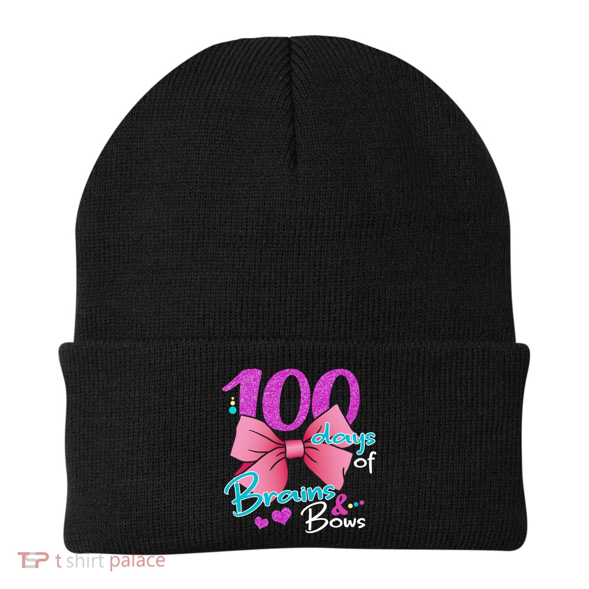100 Days Of School Brains and Bows Beanie