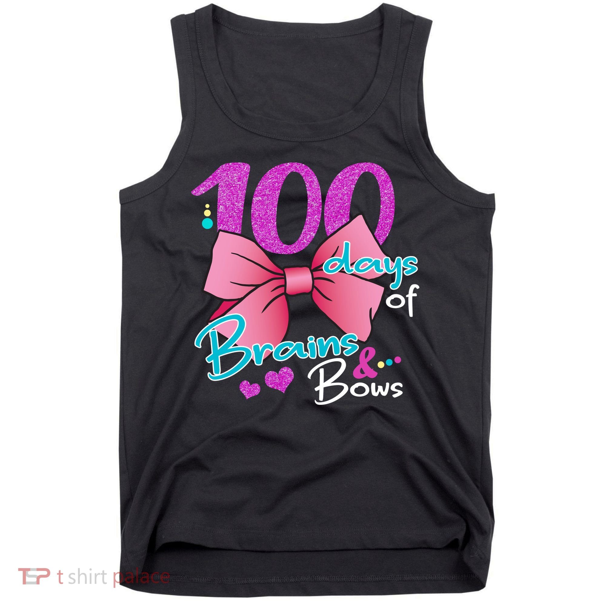 100 Days Of School Brains and Bows Tank Top