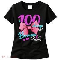 100 Days Of School Brains and Bows Women's T-Shirt thumb 0