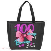 100 Days Of School Brains and Bows Tote Bag thumb 0