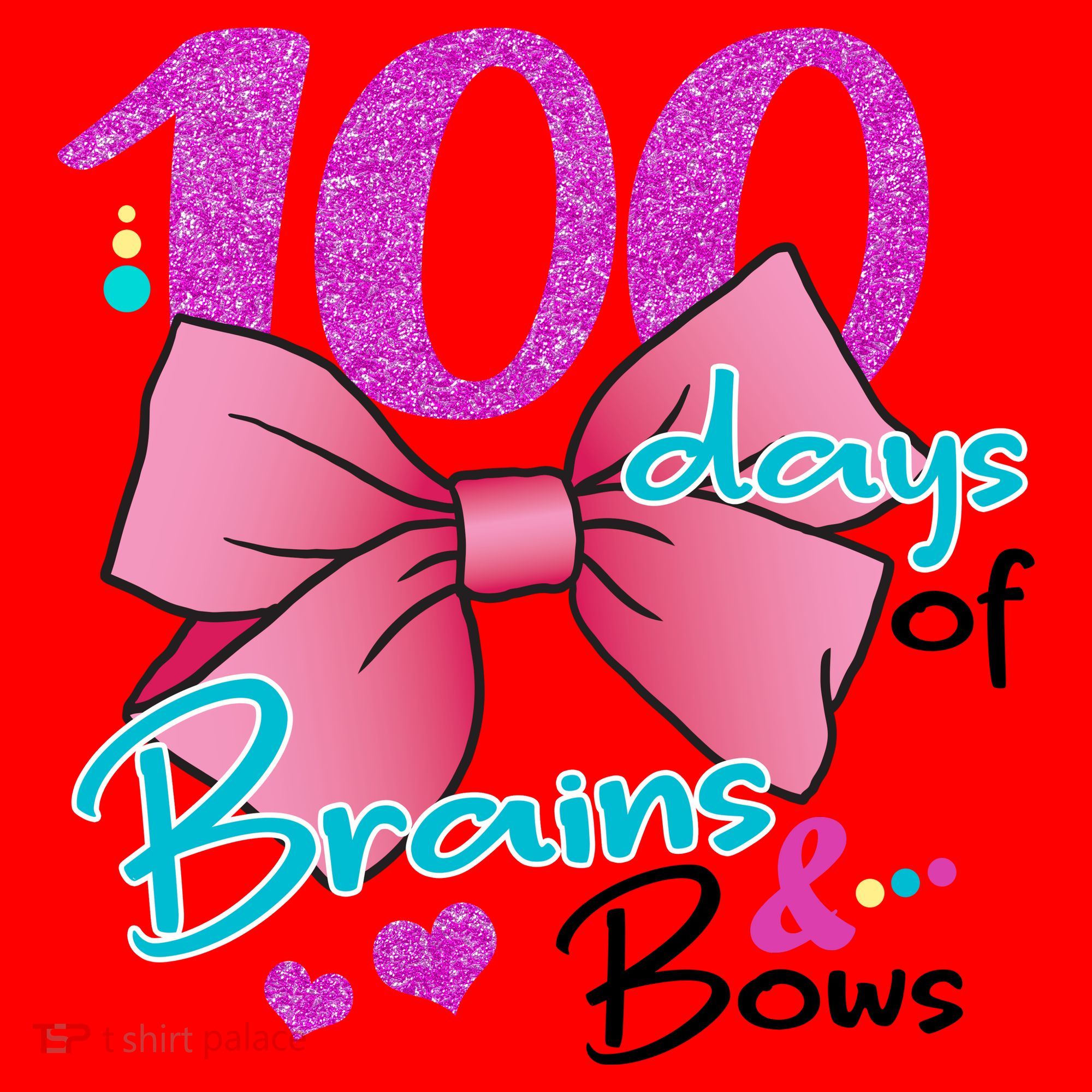 100 Days Of School Brains and Bows Santa Hat