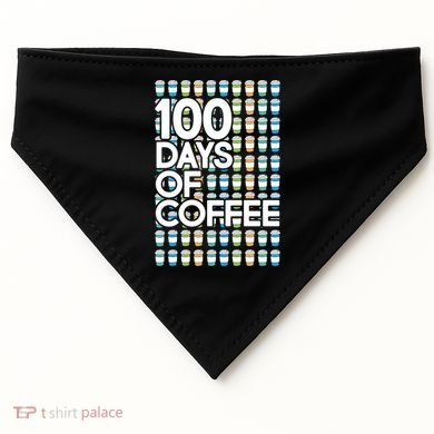 100 Days Of School (Coffee) USA-Made Doggie Bandana