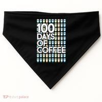 100 Days Of School (Coffee) USA-Made Doggie Bandana thumb 0
