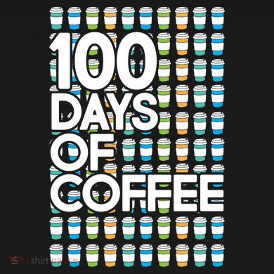 100 Days Of School (Coffee) Dry Zone Grid Polo