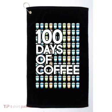 100 Days Of School (Coffee) Golf Towel
