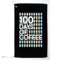 100 Days Of School (Coffee) Golf Towel thumb 0