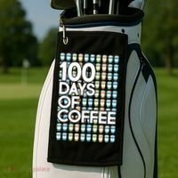 100 Days Of School (Coffee) Golf Towel thumb 2