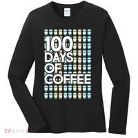 100 Days Of School (Coffee) Women's Long Sleeve Shirt thumb 0