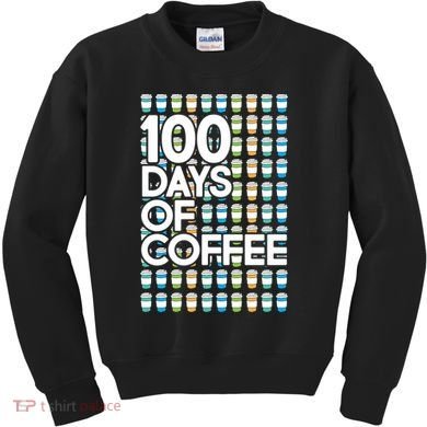 100 Days Of School (Coffee) Kids Sweatshirt