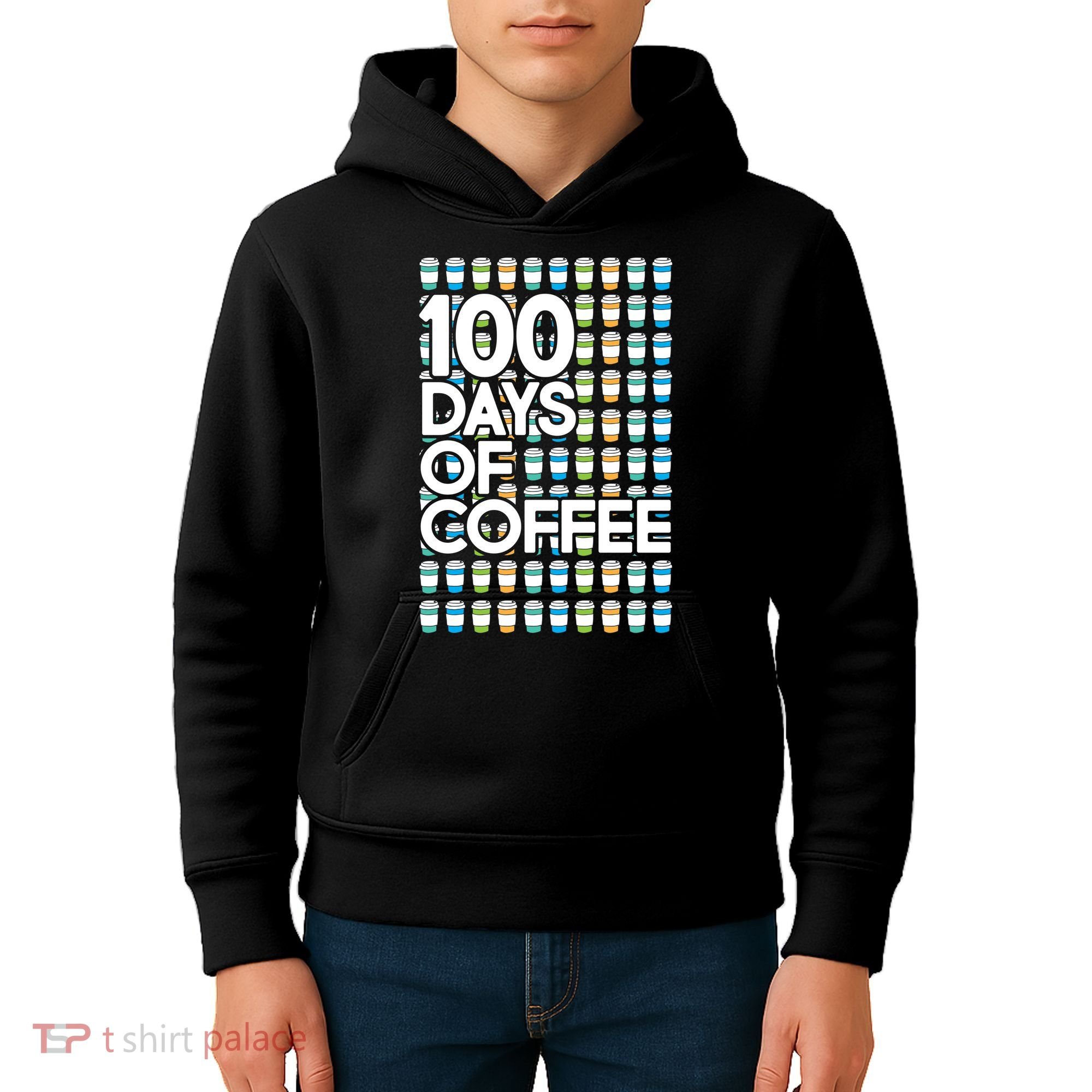 100 Days Of School (Coffee) Kids Hoodie