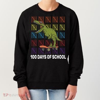 100 Days of School Cool Dinosaur Women's Sweatshirt