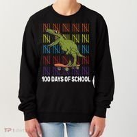 100 Days of School Cool Dinosaur Women's Sweatshirt thumb 0