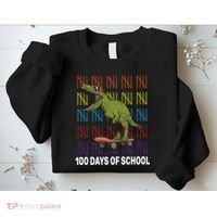 100 Days of School Cool Dinosaur Sweatshirt thumb 2