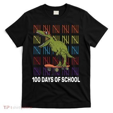 100 Days of School Cool Dinosaur T-Shirt
