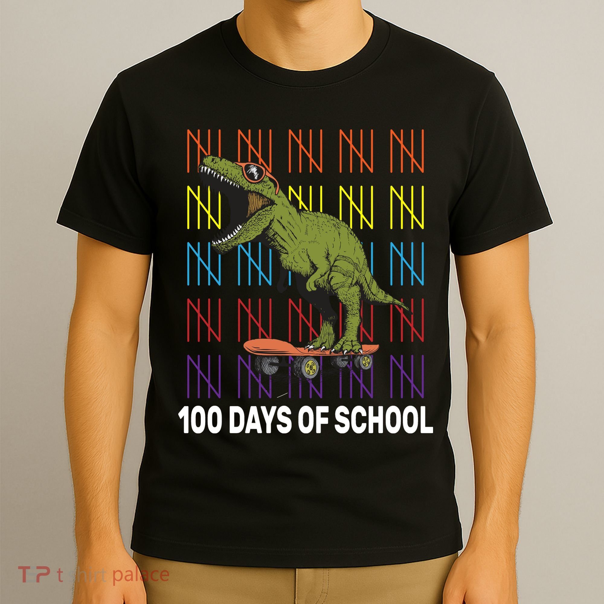 100 Days of School Cool Dinosaur T-Shirt